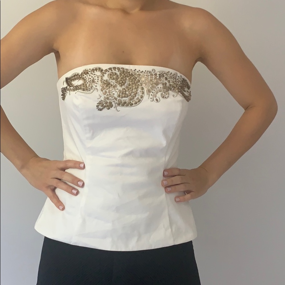 White corset top